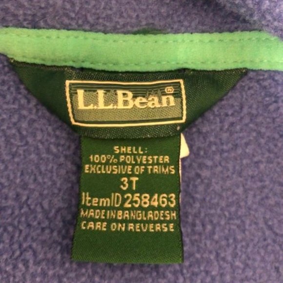 SOLD! LL Bean Blue Fleece Hoodie Jacket - Picture 7 of 9